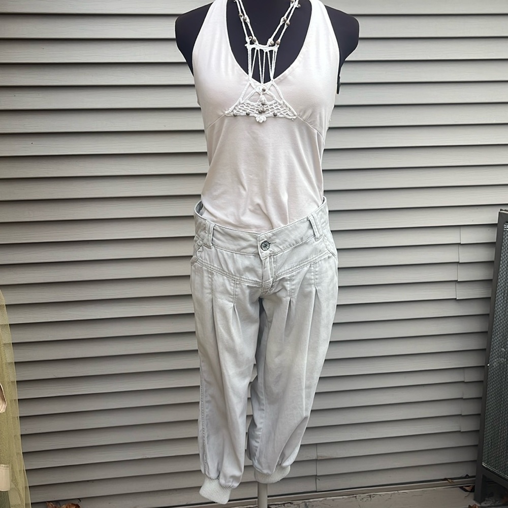 Orsay low rise pants with gathered bottom size 6 (Euro size 38) plus free blouse